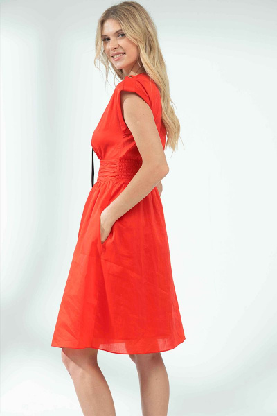 Платье VLADINI VS923 красный - фото 2