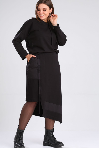 Блуза, юбка GRATTO 1119 черный - фото 3