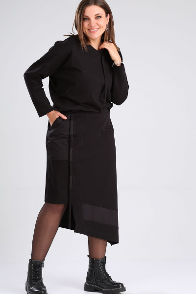 Блуза, юбка GRATTO 1119 черный - фото 1