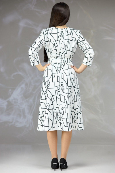 Платье Angelina & Сompany 621 бело-черный - фото 5
