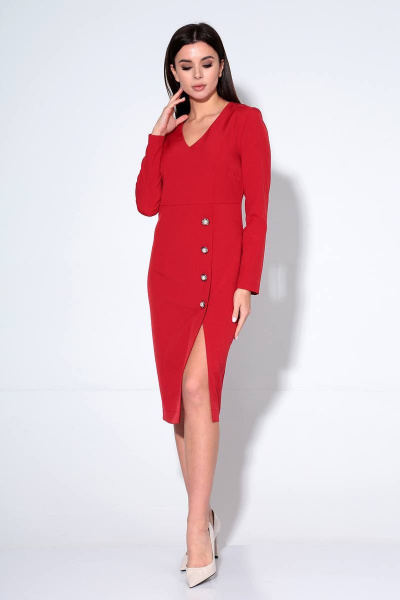 Платье Liona Style 815 красный - фото 2