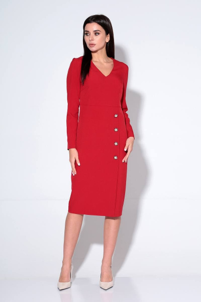 Платье Liona Style 815 красный - фото 1