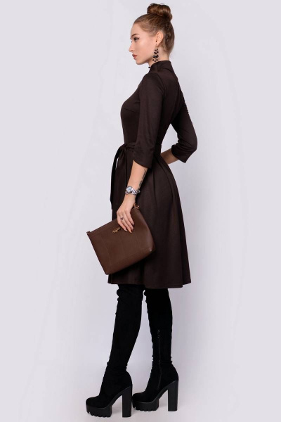 Платье PATRICIA by La Cafe F14686 коричневый - фото 2