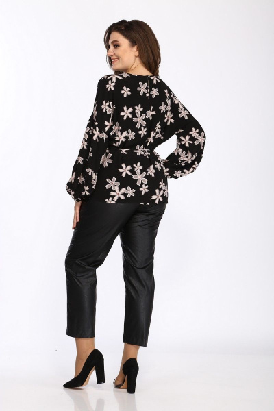 Блуза Lady Style Classic 2265/1 черный_бежевый - фото 5