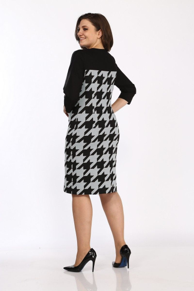 Платье Lady Style Classic 1964/2 черный-серый - фото 2