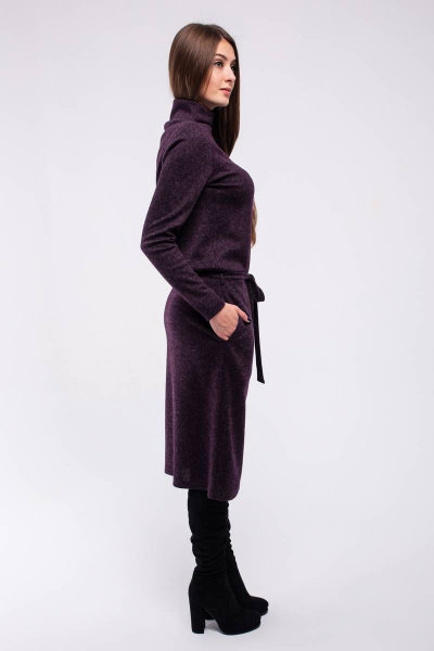 Платье, пояс Madech 205363 фиолетовый-меланж - фото 3