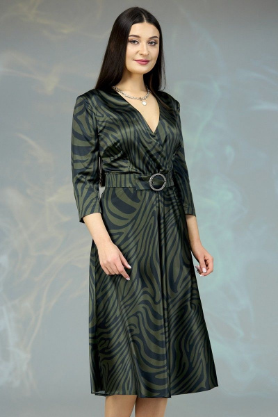 Платье Angelina & Сompany 626/3 хаки - фото 2
