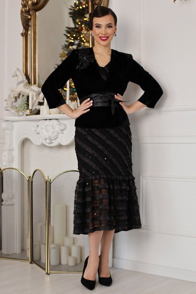 Жакет, платье Мода Юрс 2624 черный - фото 1