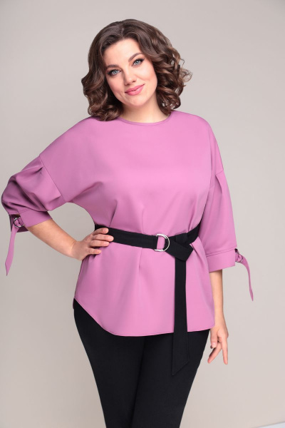 Блуза, брюки VOLNA 1098 розовый,черный - фото 2