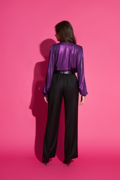 Блуза, брюки Allure 1041А фиолет-черный - фото 2