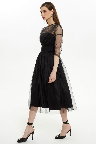 Платье Moveri by Larisa Balunova 5663 черный - фото 3