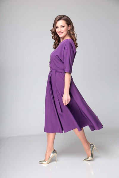Платье T&N 7073 фиолетовый - фото 4