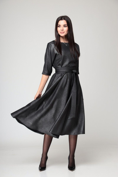 Платье T&N 7152 черный-серебро - фото 6