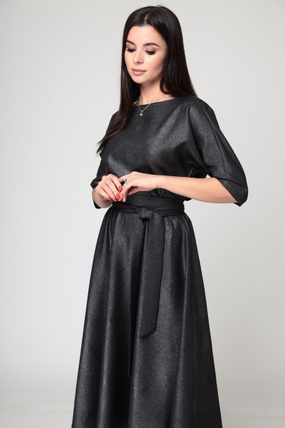 Платье T&N 7152 черный-серебро - фото 5