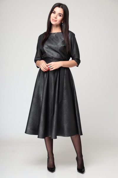 Платье T&N 7152 черный-серебро - фото 4