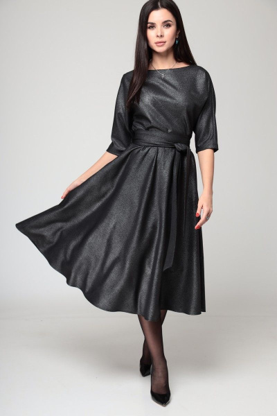 Платье T&N 7152 черный-серебро - фото 1