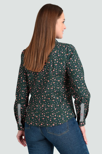Блуза Таир-Гранд 62301 темно-зеленый - фото 5