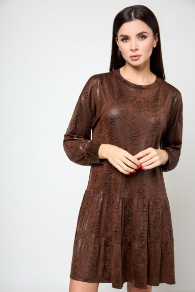 Платье БелЭкспози 1388 коричневый - фото 2