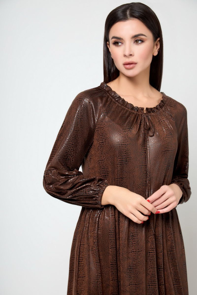 Платье БелЭкспози 1501-1 коричневый - фото 2