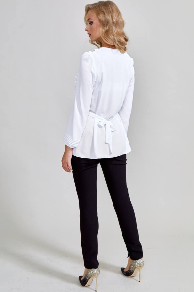Блуза Teffi Style L-1471 молочный - фото 3