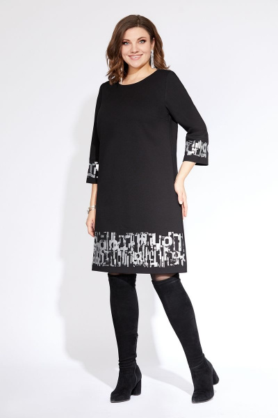 Платье Милора-стиль 969 чёрный - фото 1