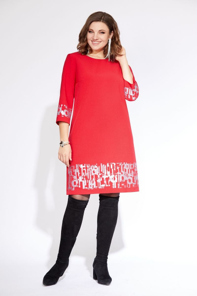 Платье Милора-стиль 969 красный - фото 1