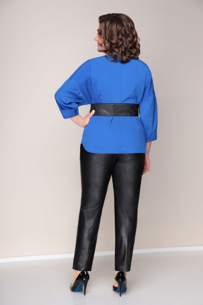 Блуза, брюки VOLNA 1192 сине-черный - фото 3