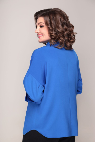 Блуза VOLNA 1200 сине-васильковый - фото 2