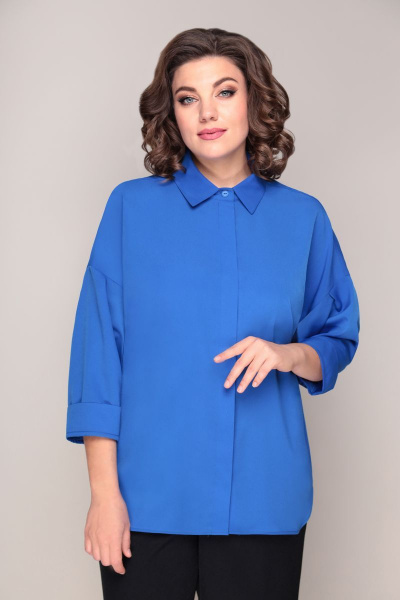 Блуза VOLNA 1200 сине-васильковый - фото 1