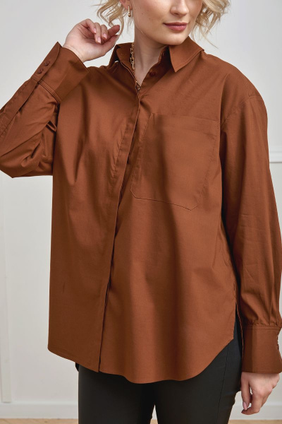 Рубашка KOKOdea 211440 коричневый - фото 2