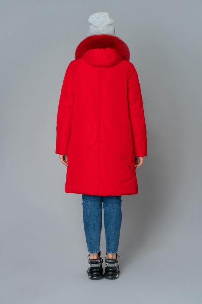 Пальто Elema 5F-10526-1-170 красный - фото 2