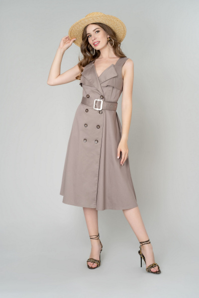Платье Elema 5К-10011-1-170 капучино - фото 1