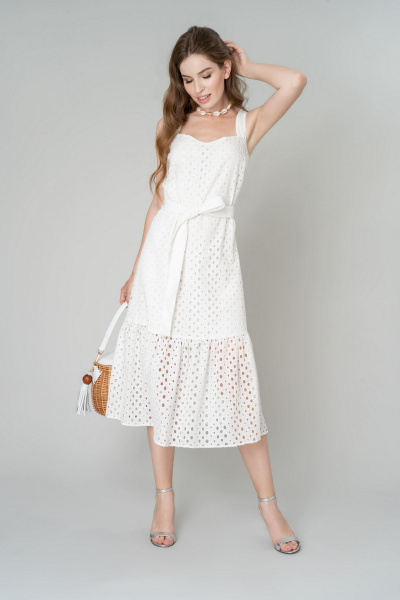 Платье Elema 5К-10056-1-164 белый - фото 1