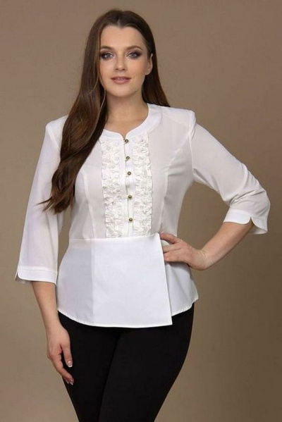 Блуза MIRSINA FASHION 1219 молочный - фото 1