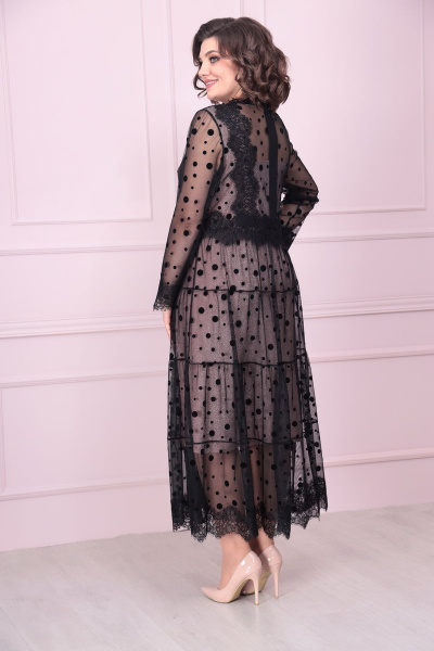 Платье Solomeya Lux 884 черный+розовый - фото 3
