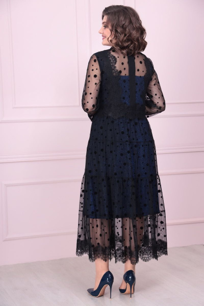 Платье Solomeya Lux 884 черный+синий - фото 3