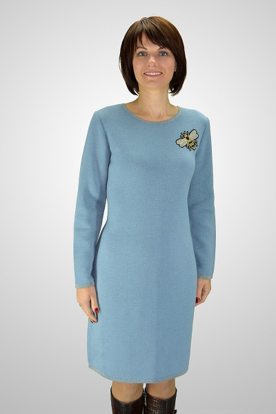 Платье Romgil 172ТЗ серо-голубой - фото 1