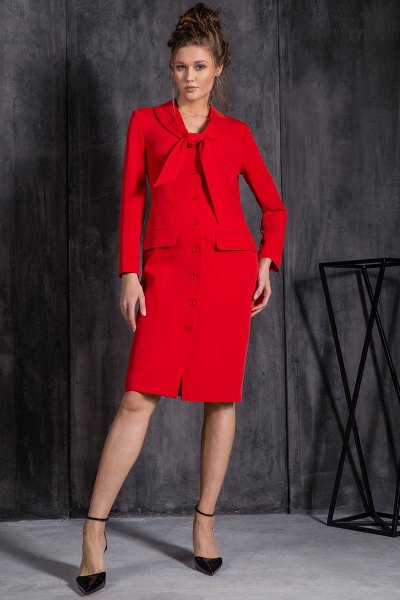 Платье VLADINI VS4004 красный - фото 1