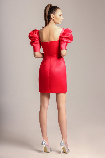 Платье Lady Lusso 29-21 красный - фото 2