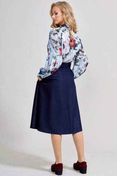 Блуза Teffi Style L-1604 цветочный_принт - фото 2