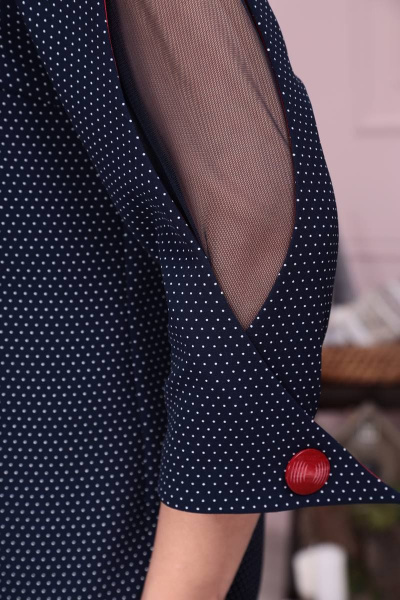 Платье Moda Versal П2340 т.синий/точки - фото 8