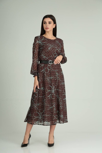 Платье Moda Versal П2360 коричневый - фото 2