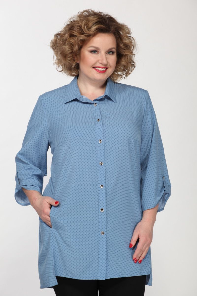 Блуза Ga-Ta Style 1813/2 голубой - фото 4