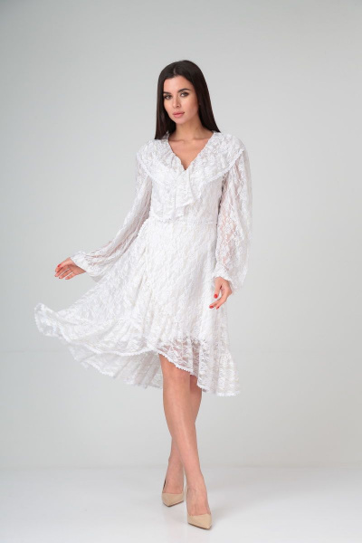 Кардиган, платье Lady Line 513 молочный - фото 5