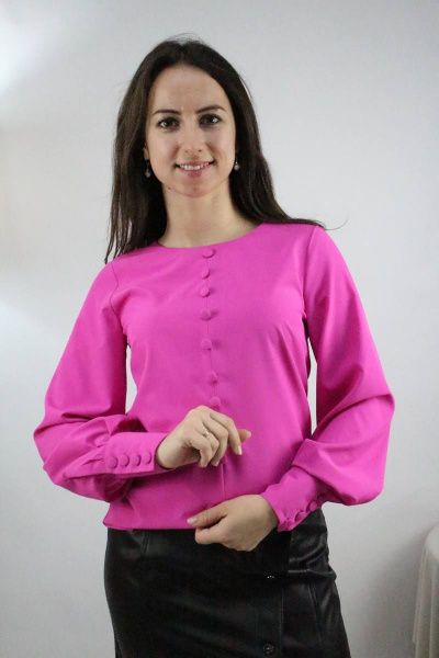Блуза Стильная леди М-619 розовый - фото 1