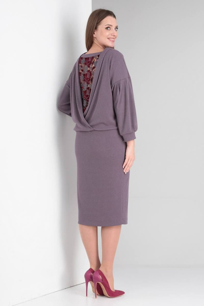 Платье Viola Style 1000 серо-фиолетовый - фото 3