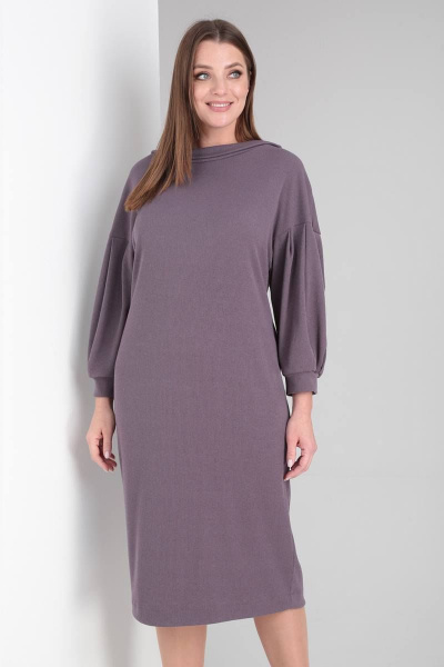 Платье Viola Style 1000 серо-фиолетовый - фото 2