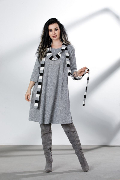Платье ElPaiz NEW 741 серый - фото 1