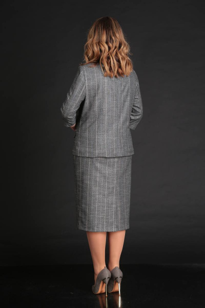 Блуза, жакет, юбка Viola Style 3444 серый - фото 6