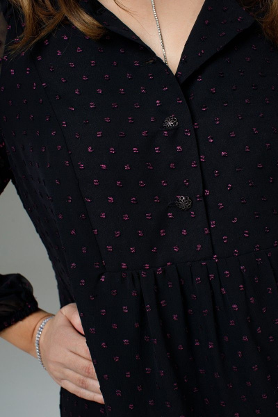 Платье TEZA 3003 черно-розовый - фото 3